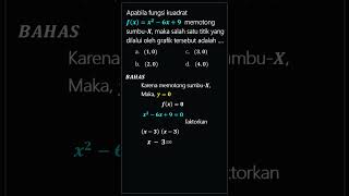 grafik fungsi kuadrateducation maths shorts viralvideo [upl. by Bille]