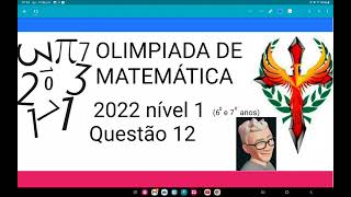 Olimpíada de matemática 2022 nível 1 questão 12 Uma formiguinha passeia em uma malha formada por [upl. by Ellenor]