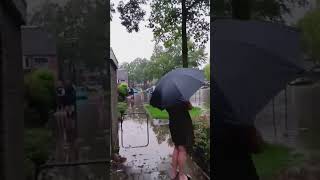 Enschede Netherlands  July 21 2024  Flooding disrupts activities [upl. by Orman234]