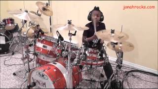 Red Hot Chili Peppers  Cant Stop 8 Year Old Drummer Jonah Rocks [upl. by Yecart848]