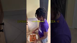 loaded flatbread pizza 🍕 food cooking youtubeshorts [upl. by Ignaz787]