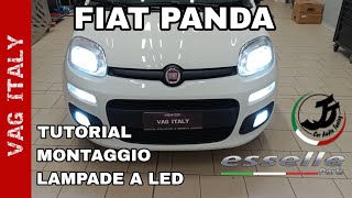 Tutorial montaggio lampade a LED interne ed esterne su Fiat Panda 3a serie [upl. by Aiseneg28]