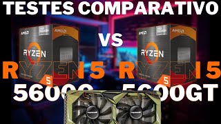 Ryzen 5 5600G vs Ryzen 5 5600GT  RTX 4060  Teste em 10 Games [upl. by Liryc]