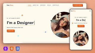 Bootstrap 5  Personal Portfolio Website using HTML CSS JavaScript amp Bootstrap 5  Easy Tutorial [upl. by Yziar756]