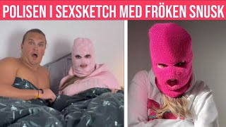 Polisen Filip Pelas i vågad sketch med Fröken Snusk – möts av kritik [upl. by Dahs]