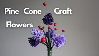 Pine Cone decoration ideas  pine cone craft  Pine cone flowers making  Beautiful flower pot diy [upl. by Pardew956]