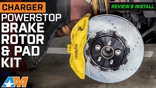 20152020 Charger PowerStop Z26 Street Warrior Brake Rotor and Pad Kit Front Review amp Install [upl. by Iroc]