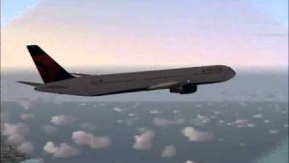 DELTA Flight 260 from Miami to London Heathrow FS2004 [upl. by Jarlen]