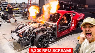 DYNO TUNING TWIN TURBO FERRARI F12 SHOOTING FLAMES 🔥 [upl. by Mossberg562]