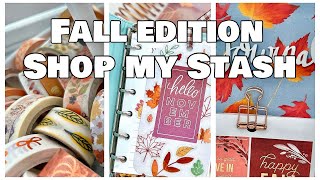 SHOP MY PLANNER STASH  FALL REFRESH FOR NOVEMBER  NEW STICKERS  PLANNER DESK SETUP [upl. by Grimbal718]