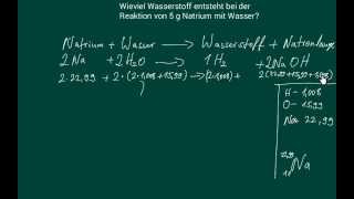 Chemisches Rechnen Stöchiometrie  Beispielaufgabe [upl. by Musihc]