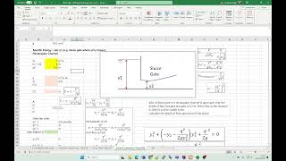 Week 2  RVF Specific Energy Calcs  Hydraulic Jump and Sluice Calcs [upl. by Lowis]