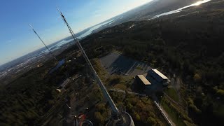 Drone diving old TV tower in Norway 4K [upl. by Belinda]