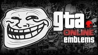 GTA V  Troll  Custom Crew Emblem Tutorial  Grand Theft Auto 5  Screetch2009 [upl. by Trotta]