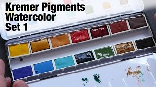 Review Kremer Pigments Watercolor Set 1 [upl. by Maridel]