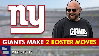 🚨 Giants Make 2 Roster Moves  New York Giants News [upl. by Ennasil683]