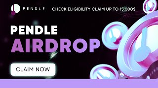 Crypto Airdrop  Pendle Airdrop 500000 worth of Pendle [upl. by Eilyah973]