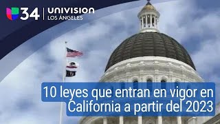 10 leyes claves que entran en vigor en California a partir del 1 de enero de 2023 [upl. by Samira]