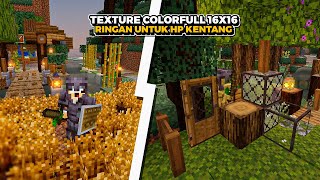 TEXTURE MINECRAFT 16x16 COLORFULL PALING COCOK BUAT SURVIVAL MCPE 120 [upl. by Jala]