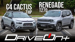 Jeep Renegade T270 vs Citroën C4 Cactus THP  Comparamos os SUVs mais potentes do Brasil [upl. by Charbonneau]