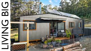 Stunning ScandinavianStyle in OffGrid Tasmanian Tiny Home [upl. by Nnylyaj762]