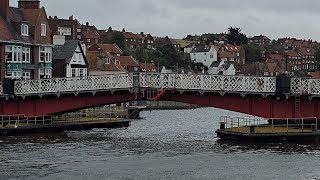 Closing of the swing bridge in Whitby Harbour 🌁🌉⛵️🔱🚢 [upl. by Sivra]