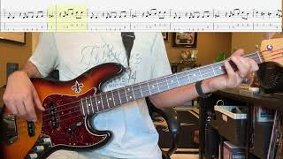 Signed Sealed Delivered Im Yours by Stevie Wonder Isolated Bass Cover with Tab [upl. by Lerrej]