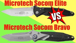 Microtech SOCOM Elite VS Microtech SOCOM Bravo [upl. by Mokas]