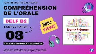 DELF B2  Compréhension de lorale No 03  DELF B2 Listening Practice Test Online [upl. by Elorac]