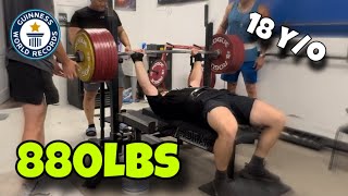 880lbs Hold amp 405lbs x 3 Bench  Blake Wendt [upl. by Ramirol]