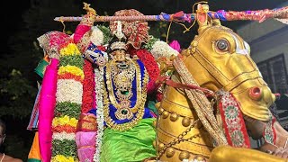 2024 Brahmotsavam Day 8 Evening Ashwa Vaahanam At Sri Srinivasa Perumal Temple Pallavarayan Pettai 🙏 [upl. by Aikemal149]