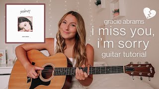 gracie abrams i miss you i’m sorry guitar tutorial easy chords  Nena Shelby [upl. by Cordy]