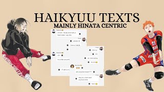 HAIKYUU TEXTS  Hinata Centric Kinda  Foreshadowing on future ships😍🤗 [upl. by Kirkwood]