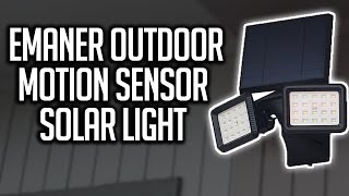 Review EMANER Outdoor Motion Sensor Solar Light [upl. by Alius]