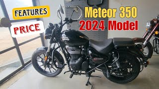 New Royal Enfield Meteor 350 😍  Fireball Black  Price  Features  2024 Model  Vlogster Navin [upl. by Etoile]