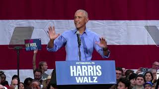 Obama rallies voters for Harris in swing state Pennsylvania  REUTERS [upl. by Nicolau]