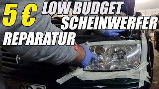 Scheinwerfer Reparatur mit Zahnpasta  Low Budget   SG  Super Illegal  VW  Scrape Garage [upl. by Per573]