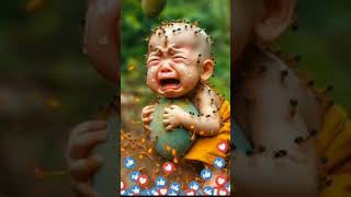 Cutest baby crying moment 😭😭cryingmonkmomentsshorts [upl. by Salzhauer789]