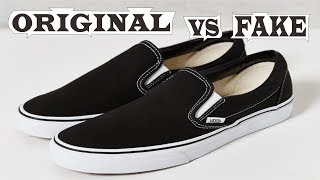 Vans Slip On Black White Original amp Fake [upl. by Hennahane]