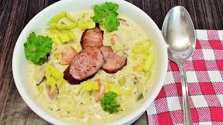 KäseLauch Suppe mit Wurst [upl. by Hilleary]