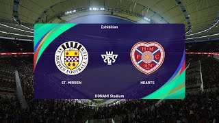 St Mirren vs Hearts 21092024 Scottish Premiership PES 2021 [upl. by Aokek507]