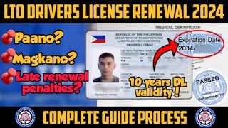 LTO DRIVERS LICENSE RENEWAL 2024  Complete guide process  step by step  motodave [upl. by Maure]