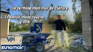 Enduit monocouche grattéartisan peintre reno satisfying chantier travaux peinture artisanat [upl. by Alaecim]