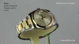 Rolex Oyster Perpetual Datejust 36mm 116203 Luxusuhr24 Ratenkauf ab 20 EuroMonat [upl. by Ricarda]