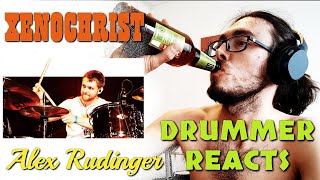 Metal Drummer Reacts  XENOCHRIST by Alex Rudinger Drum Cam [upl. by Animrelliug743]