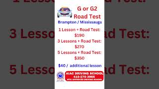 G2 Road Test Driving School Instructor in Brampton [upl. by Melia]