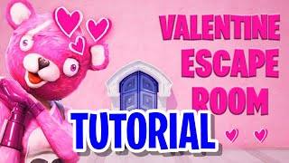 VALENTINE ESCAPE ROOM FORTNITE How To Complete Valentine Escape Room PPAOK93 [upl. by Ainsley]