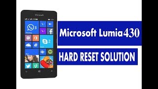 Microsoft Lumia 430 Hard Reset  Microsoft Lumia 430 Unlock  Security Lock Remove [upl. by Klemens333]