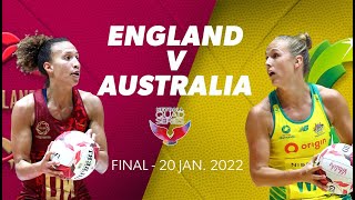 Netball Quad Series England vs Australia Jan 20th Final  Netball  Kayo Sports [upl. by Eustazio705]