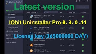 Latest version IObit Uninstaller Pro 8 3 0 11 Patch License key 365000000 DAY [upl. by Helenka]